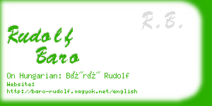 rudolf baro business card